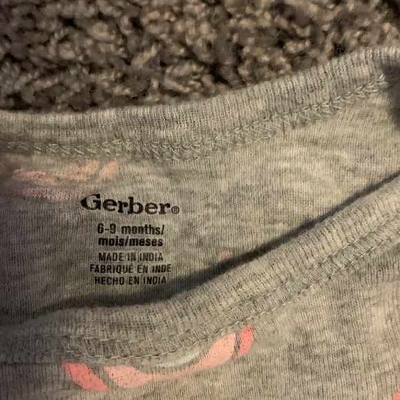 Gerber Gray Long Sleeve Rainbow Onesie - Picture 3 of 5